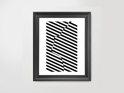 Side Face | Striped Face black and white expression face framed girl happiness iphone6 prints stripes