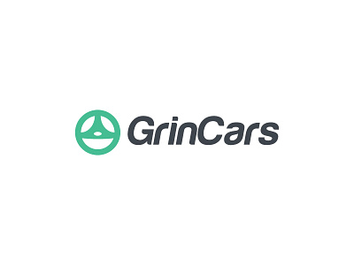 Grincars Logo Design abstract car design grin happy india logo smile startup web wheel