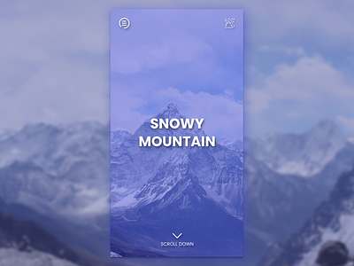 Snowy Mountain Mobile Design header design mobile design snow design snowy mountain mobile design