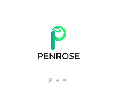 Penrose Logo adobe brand branding design dribbble graphic design green illustration logo p typography vector