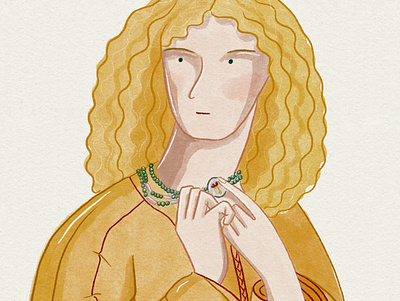 Helen of Troya art history hand drawn history of art illustration procreate procreate app