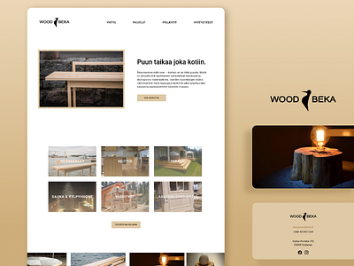 Carpenter website - Woodbeka branding clean design web