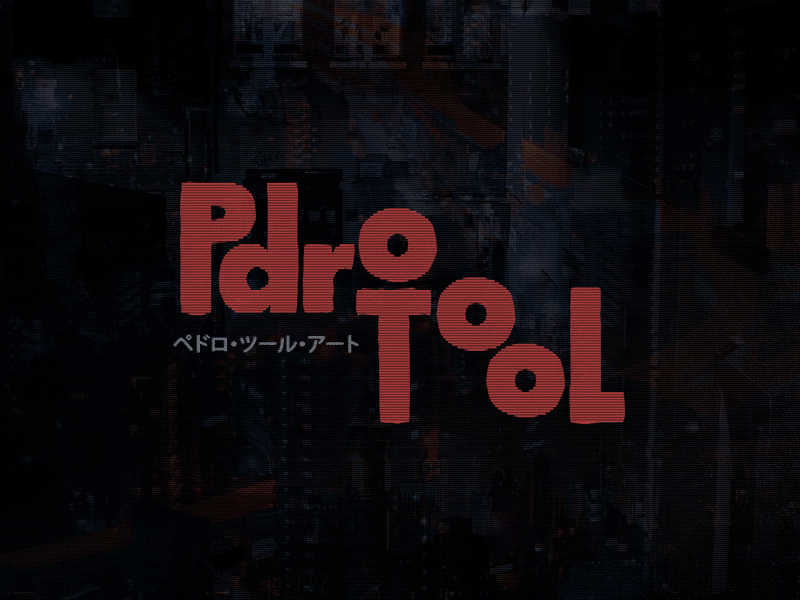 Pedro Tool FX branding gif glitch logo retro futurism typography