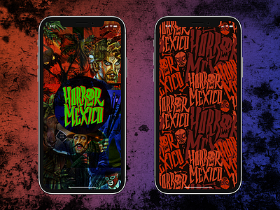 Horror Mexico background background pattern branding collage horror lucha libre wallpapers