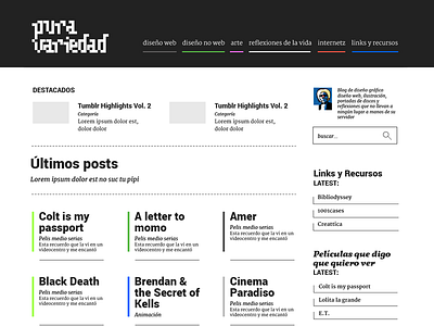 Blog design desktop site