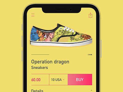 Sneakers mobile e-commerce bruce lee call to action ecommerce mobile app design sneaker ux ux ui