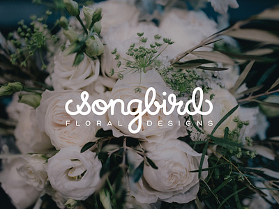 Songbird Floral Design: Identity brand identity branding business card design florist florist brand identity florist logo design lettered logo lettering logo logo design