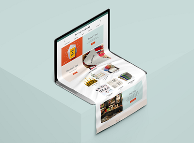 PaperHammer - Homepage ecommerce stationery ui ux webdesign