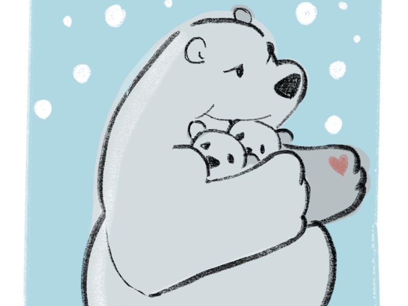 The Mother Bear graphic design procreate netflix our planet polar bear