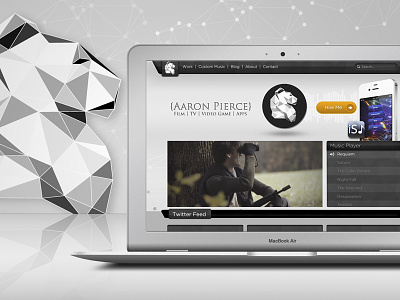 {Aaron Pierce} Branding aaron branding composer design identity logo minimal modern music pierce responsive site web