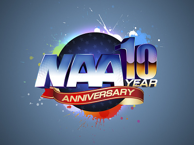 NAA 10 Year Anniversary anniversary branding design identity illustration logo minimal modern naa