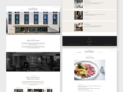 Bvlgari Hotel London clean luxury brand simple web design