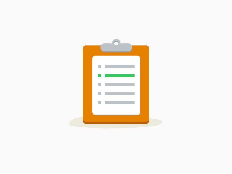 Flat clipboard icon by Omur Uluask on Dribbble