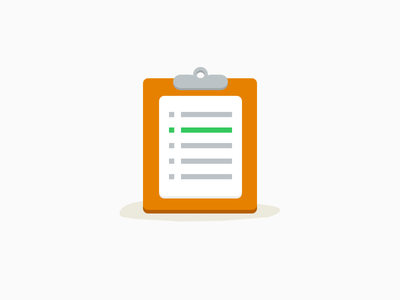 Flat clipboard icon