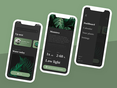 Watering your plants application app design plants sketch ui ux