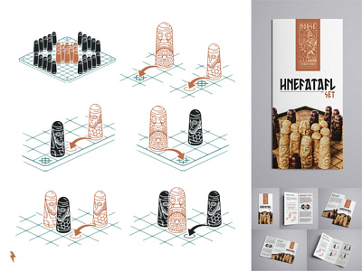 Hnefatafl Guidebook board board game branding brochure character chess chess piece chessboard graphic design guidebook hnefatafl illustration linework scandinavia scandinavian typography ux vector viking vintage