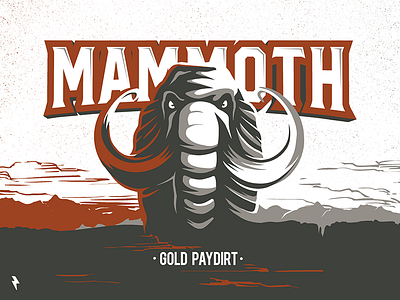 Mammoth Paydirt box branding character emblem label logo mark mascot package packaging product