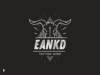 Eankd blackwork branding emblem identity linework logo logotype mark occult tattoo tattoo shop vector