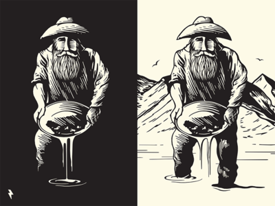 Old Prospector Character Idea character character design drawing flat graphic graphic design illustration kids sketch vector