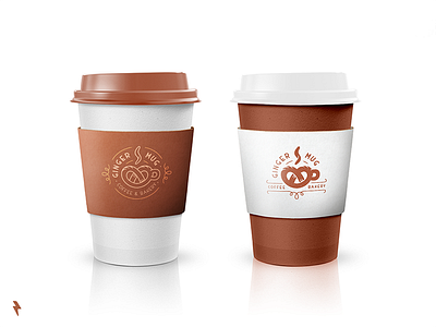 Ginger Mug Branding branding coffee coffee shop emblem identity linework logo logotype mark package product vector