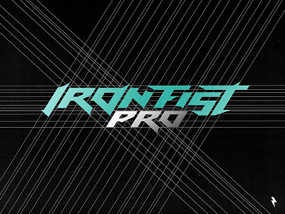Ironfist Grid emblem graphic design grid illustration logo logotype mark typography ui ux vector wrestling