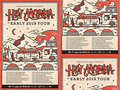 Hey Monea Tour Poster in color