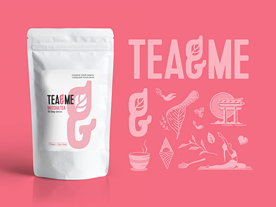 Tea&Me box box design branding corporate identity emblem graphic design icon identity illustration japan leaf logo logotype matcha mountain package design packaging tea typography vector