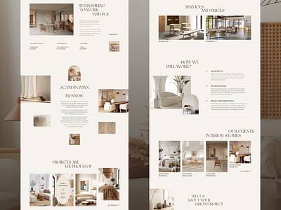 Interior design studio website clean corporate interior interiordesign interiorstudio minimal scandi