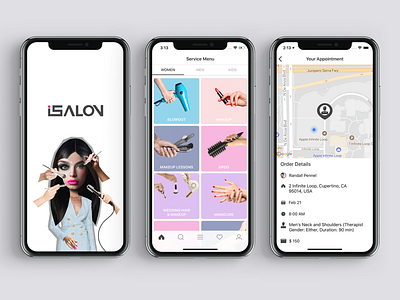 On-demand beauty App app beauty ios iphone on demand beauty service ui ux