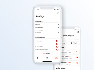 Settings dailyui red settings