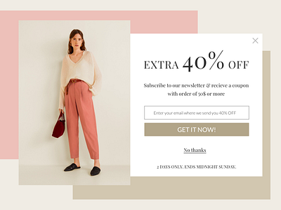 Discount pop-up clean dailyui elegant purity