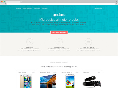 Bid Home - Topebajo auction bid design grid landing page layout topebajo