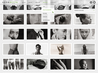 Herb Ritts Foundation design gallery herbritts hrf interface photographer photography ui user experience user interface ux web design