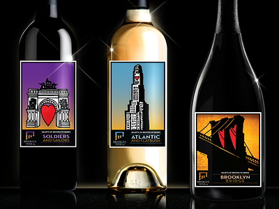 Brooklyn Wine Co. "Hearts of Brooklyn" Series brooklyn design hearts label packaging wine wine label