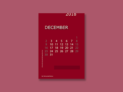 December 2018 2018 art calendar color december design graphic graphicdesign