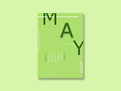 May 2018 2018 art calendar color design graphic graphicdesign may
