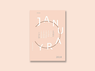 January 2018 2018 art calendar color design graphic graphicdesign january