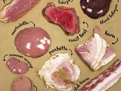 Savenor's Meat Shots butcher shop graphic design identity