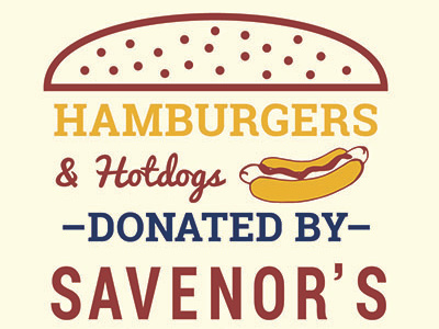 Hamburgers & Hotdogs signage illustration graphic design