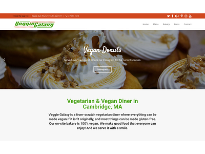 Veggie Galaxy Landing Page