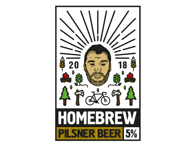 Homebrew label beer label