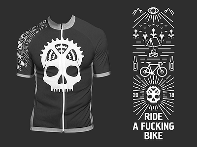 Gunah Cukuru bicycle bicycle suit camp cycle design pattern skull