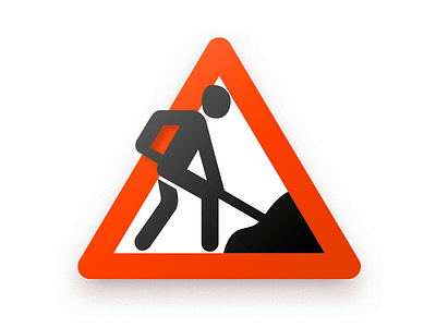 Workman road sign illustration