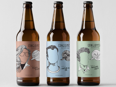 Friend Beer Labels beer beer labels hand drawn illustration illustrator inktober labels package design packaging pen vector