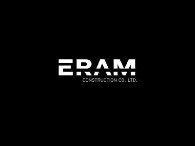 ERAM Construction Logo black brand brand identity construction labor logo logo design negative space
