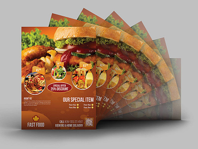 Fast-Food/Food Flyer catering catering flyer delicious menu fast food flyer ideas menu menu design modern template