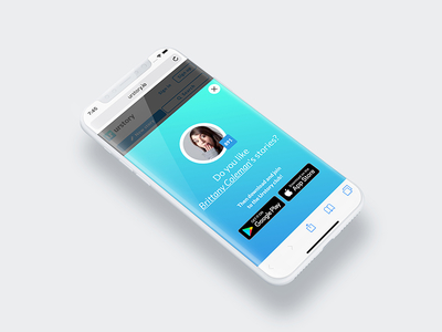 App notification for download the app design ui ux webdesign