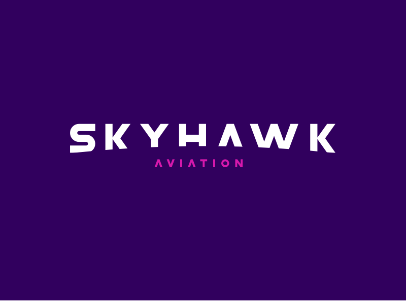 Skyhawk Aviation brand gif logo