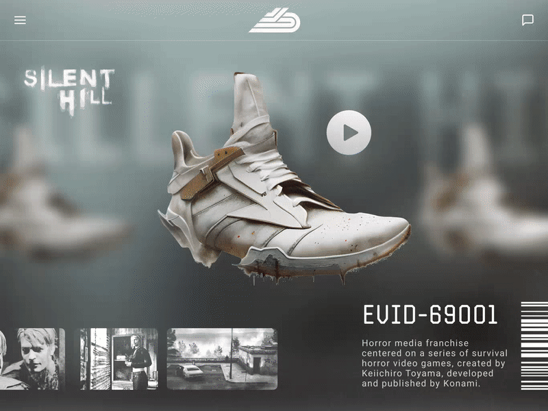 Stylized Sneakers Store alexey app application art brand commerce design doom doom eternal shoe silant hill sneakers store sukhariev ui ux web design