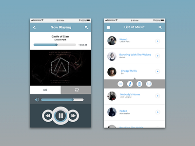 Music App app ios music ui ux